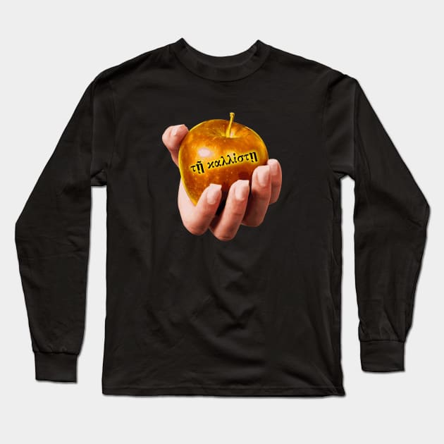 Chaos Magick Discordianism Eris Apple Of Discord Kallisti Long Sleeve T-Shirt by Mindseye222